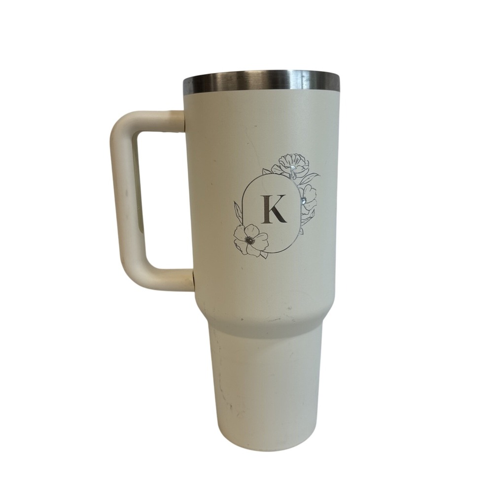 40 oz project cup no lid Letter K Tumbler Travel Mug Insulated Stainless Steel